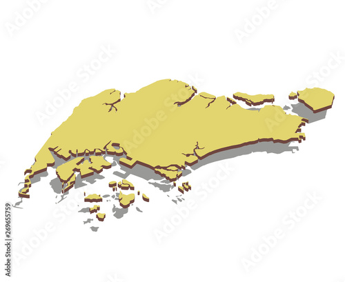 Singapore. High detailed vector isometric illustration