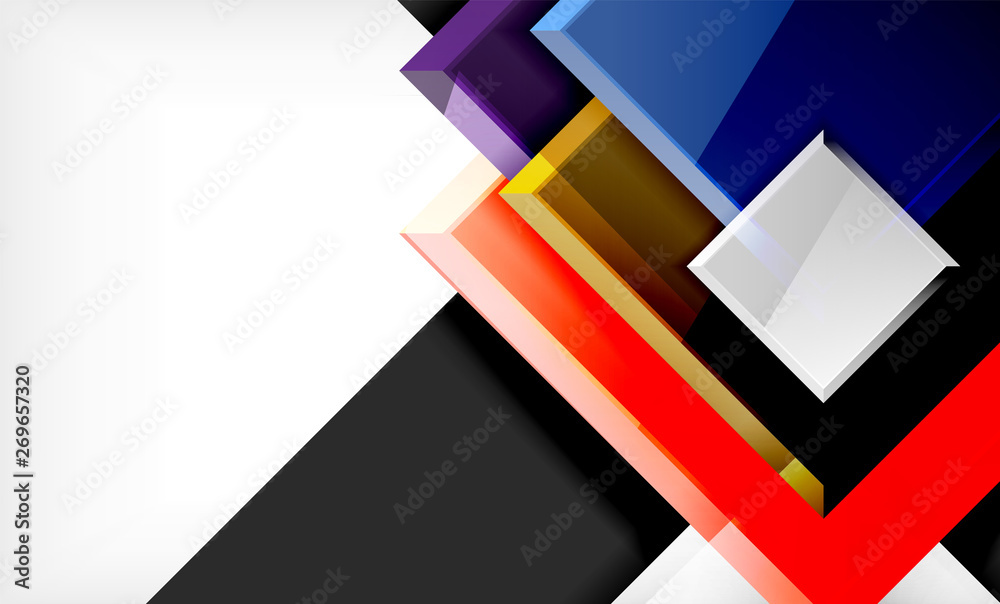Bright colorful square shape blocks geometrical background Bright colorful square shape blocks geometrical background