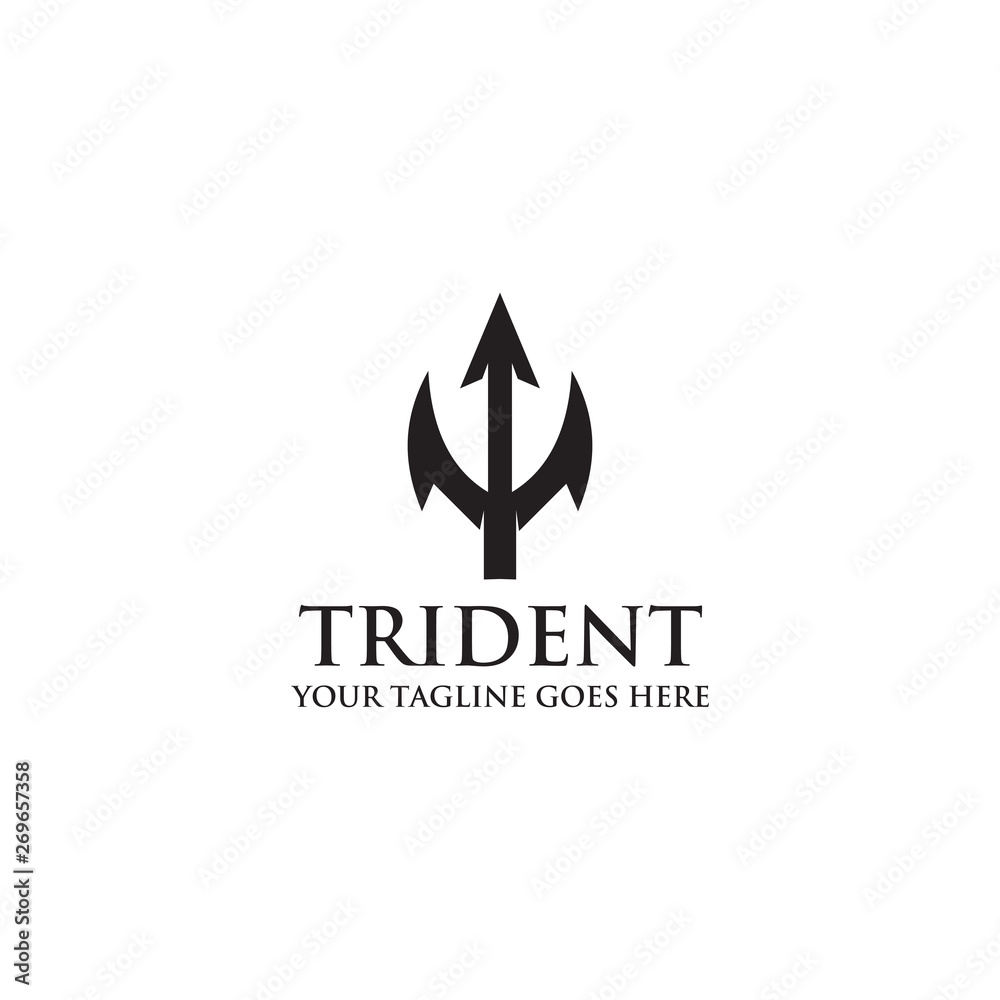 Trident logo design vector template Trident logo design vector template