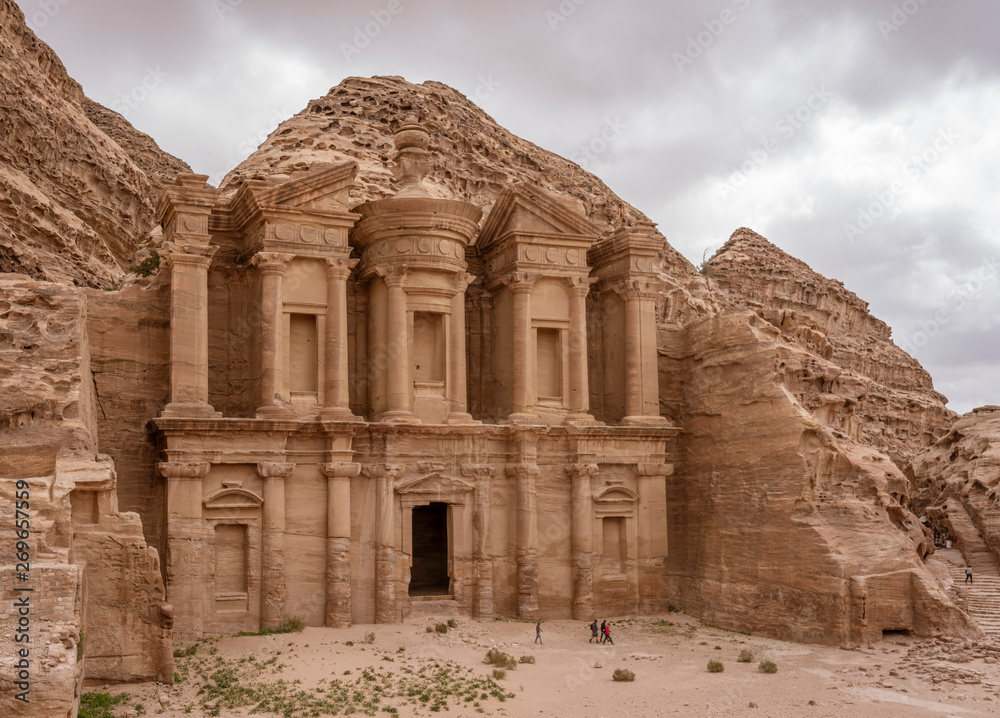 The Treasury at Petra Ruins in Jordan.