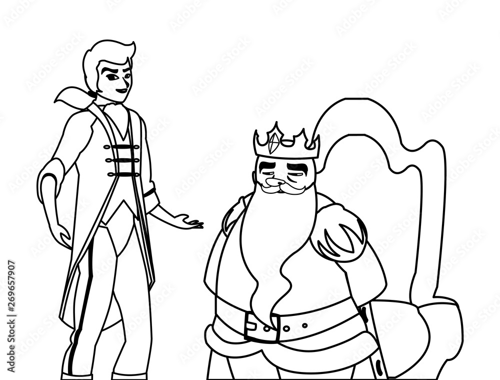 prince charming with king on throne characters prince charming with king on throne characters