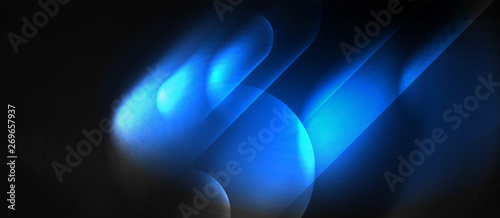 Neon glowing techno lines, hi-tech futuristic abstract background template