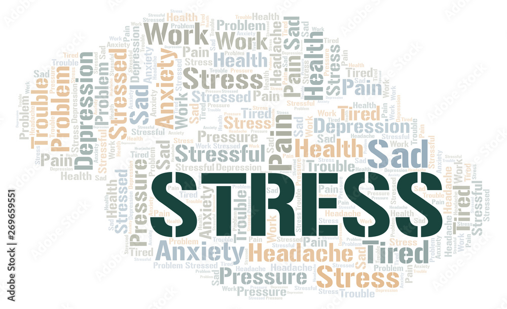 Obraz premium Stress word cloud.