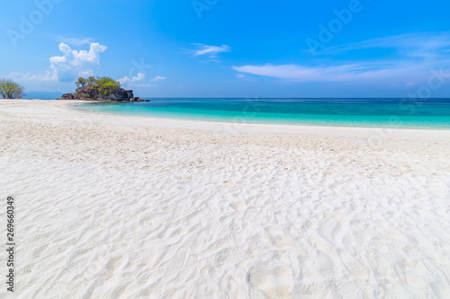 Tropical beach paradise and the blue sky at Khai Island in Satun Province   Thailand