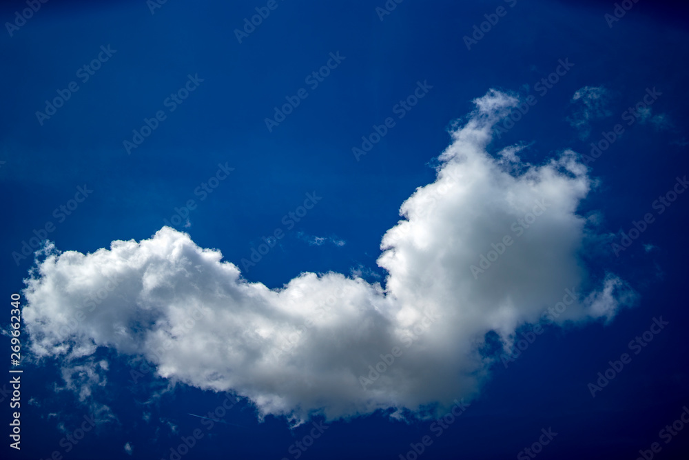 dramatic sky with clouds, late spring