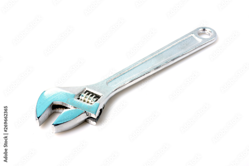 Steel wrench isolated on white background Steel wrench isolated on white background