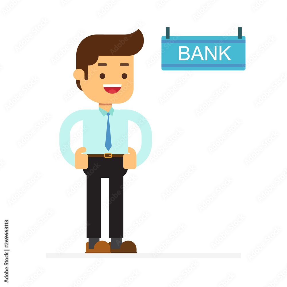 Man character avatar icon.Bank Manager Man character avatar icon.Bank Manager