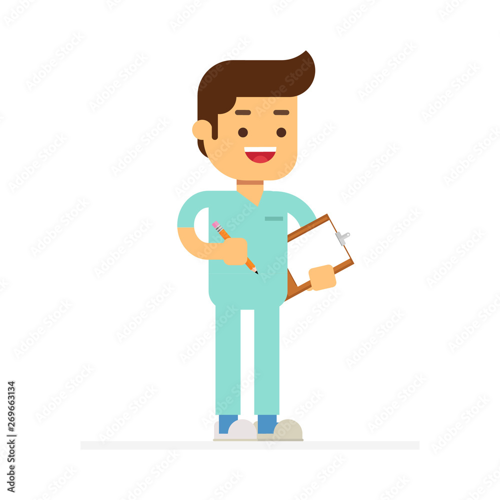 Man character avatar icon.male medical