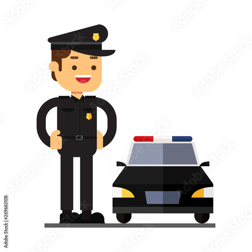 Man character avatar icon.Police department