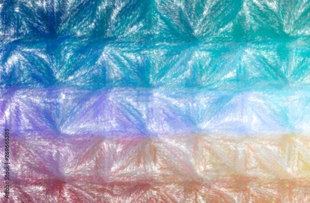 Fototapeta premium Abstract illustration of blue and brown Wax Crayon with low coverage background
