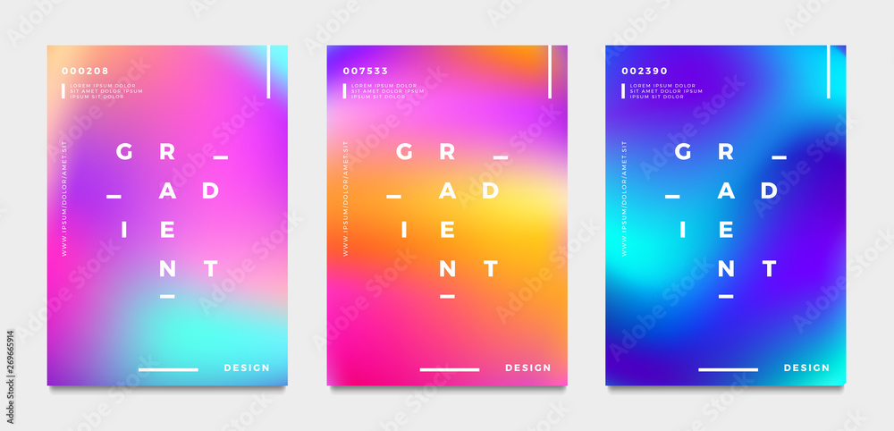 Abstract gradient poster and cover design. Vector illustration. - obrazy, fototapety, plakaty 