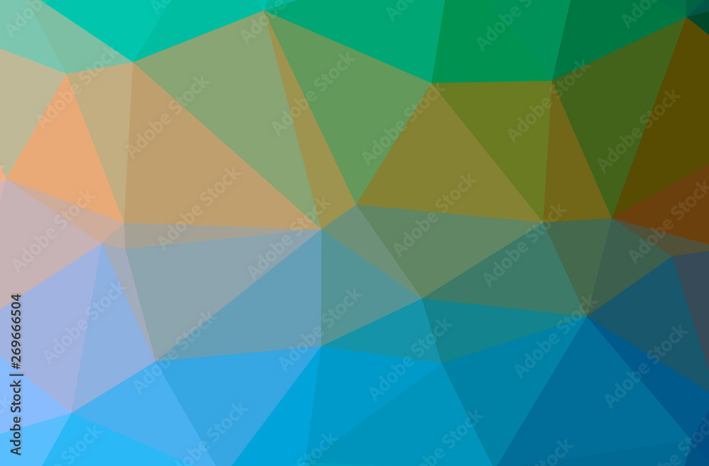 Obraz premium Illustration of abstract low poly blue horizontal background.