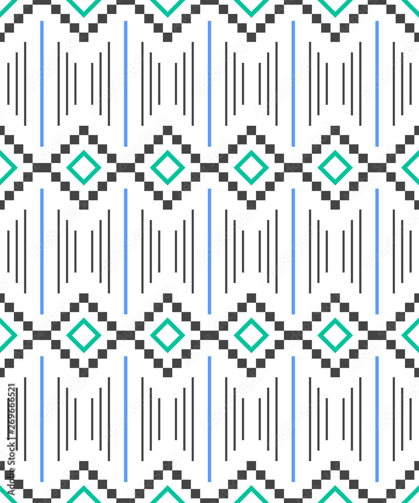 Seamless pattern. Aztec abstract geometric background. Ethnic hipster style. llustration