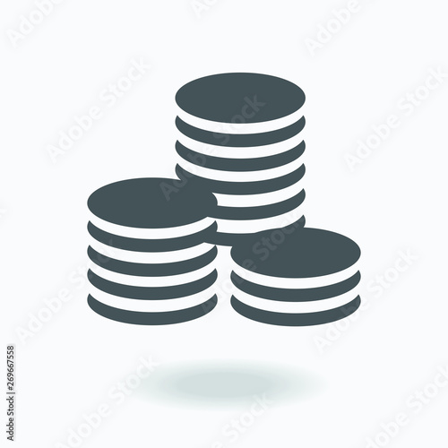 Flat icon of money vector icon