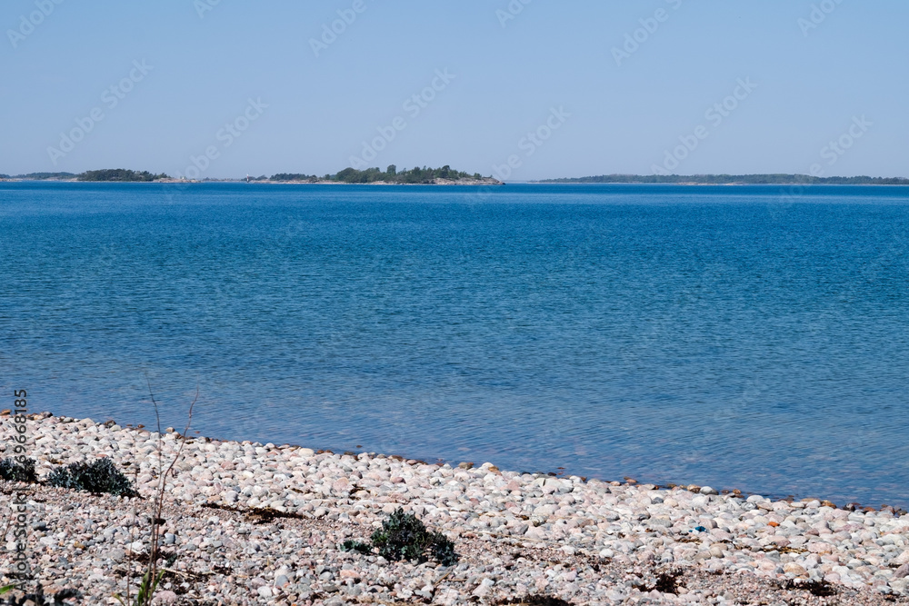 Fototapeta premium view of the sea and beach