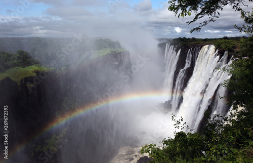 Victoria Falls with rainbow  Zambia