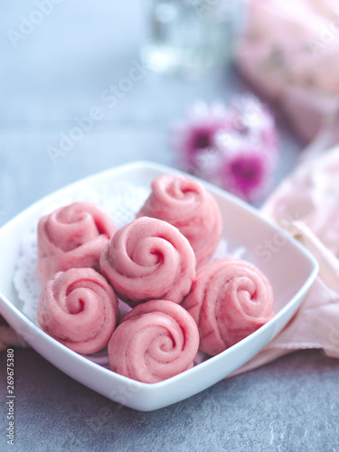 Wallpaper Mural Healthy homemade rose shaped mantau, chinese food, steam bao  Torontodigital.ca