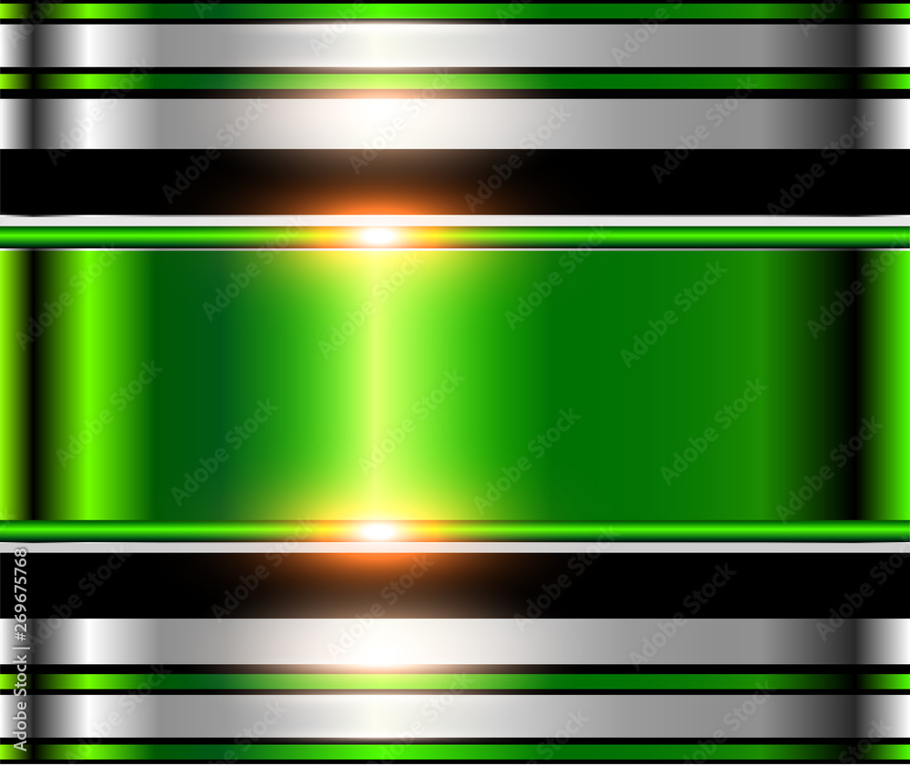 Fototapeta premium Abstract background green pattern, shiny metallic green