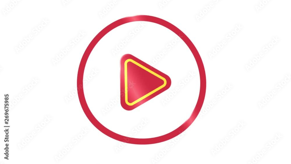 Play Button Animation Light Sweep Effect for intro or start scene Play Button Animation Light Sweep Effect for intro or start scene