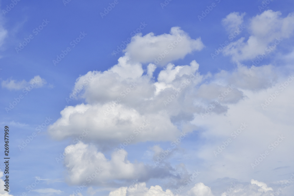 Blue sky background with clouds