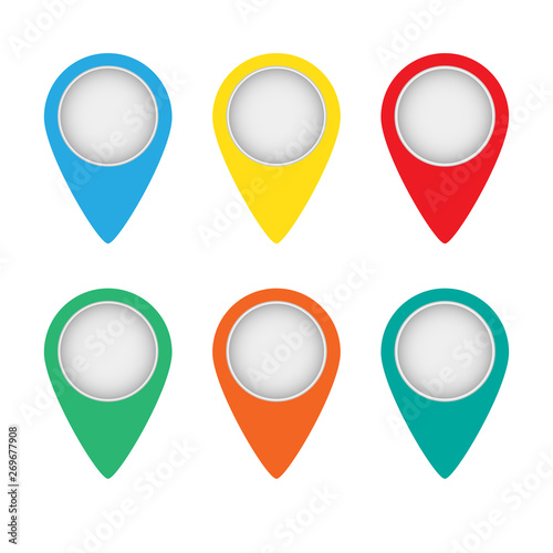 Free Download Vector set of map pointers on white background - GFXLoad