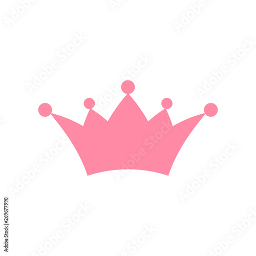Princess crown icon vector isolated on white background