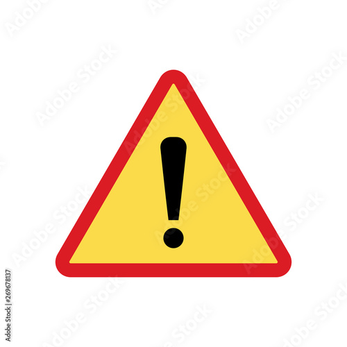 Sign danger, warning, attention isolated on white background. Vector illustration