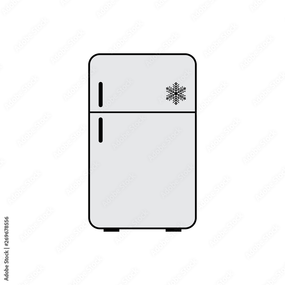 Fridge vector icon. Refrigerator icon isolated on white background Fridge vector icon. Refrigerator icon isolated on white background