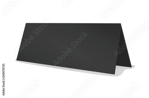 Blank table name card. vector illustration