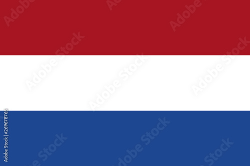 Netherlands flag vector. Official colors and proportion