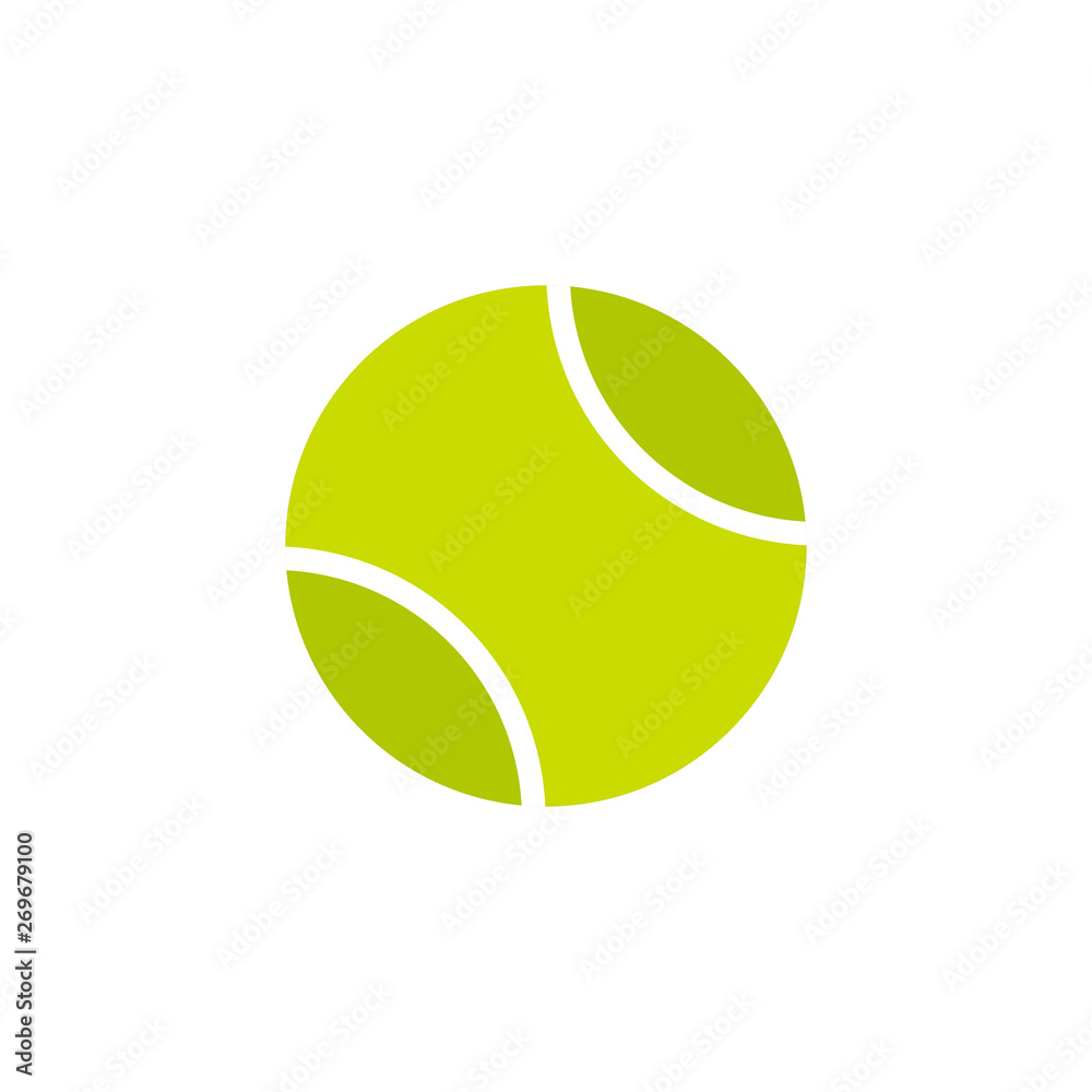 Tennis ball icon vector isolated on white background
