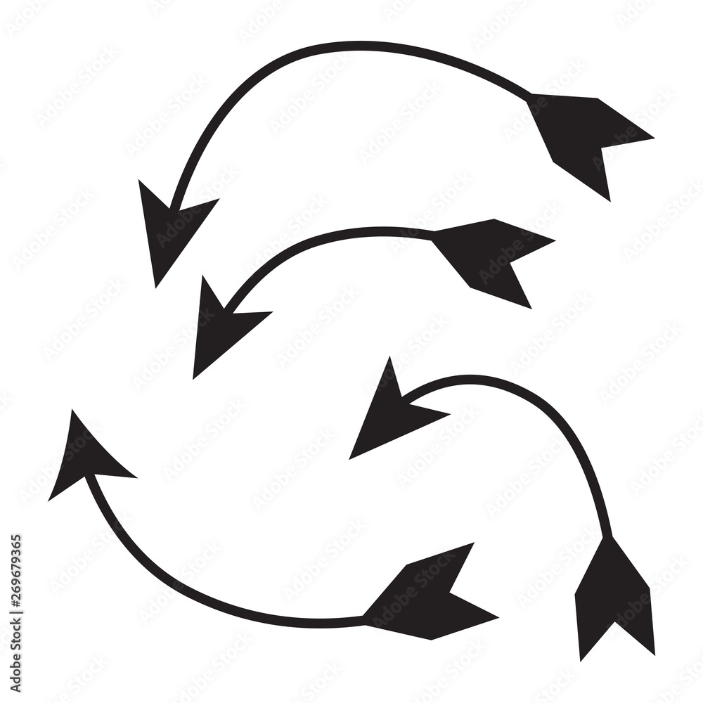 Set of black arrows vector illustration