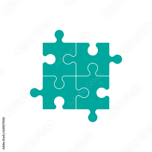 Puzzle vector icon isolated on white background