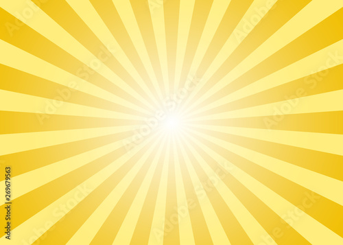 Abstract yellow sun rays background. Vector illustration