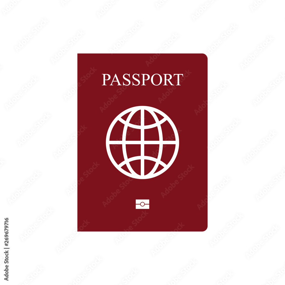Passport vector icon isolated on white background Passport vector icon isolated on white background