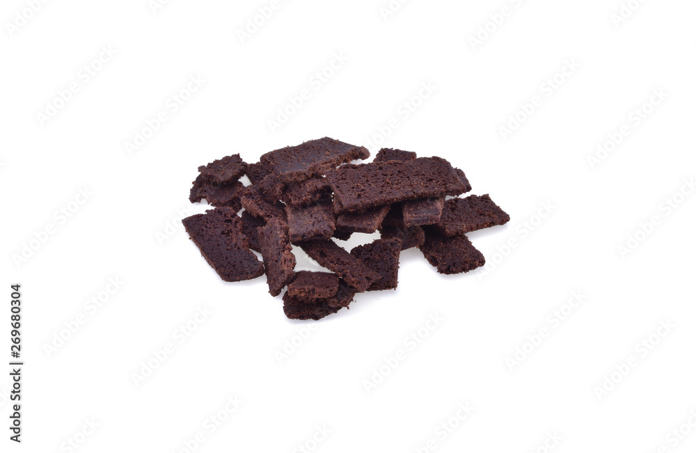 chocolate pieces isolated on white background chocolate pieces isolated on white background