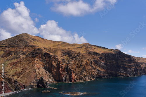 coast line in Madeira and blue ocean, Ponta de Sao Lourenco