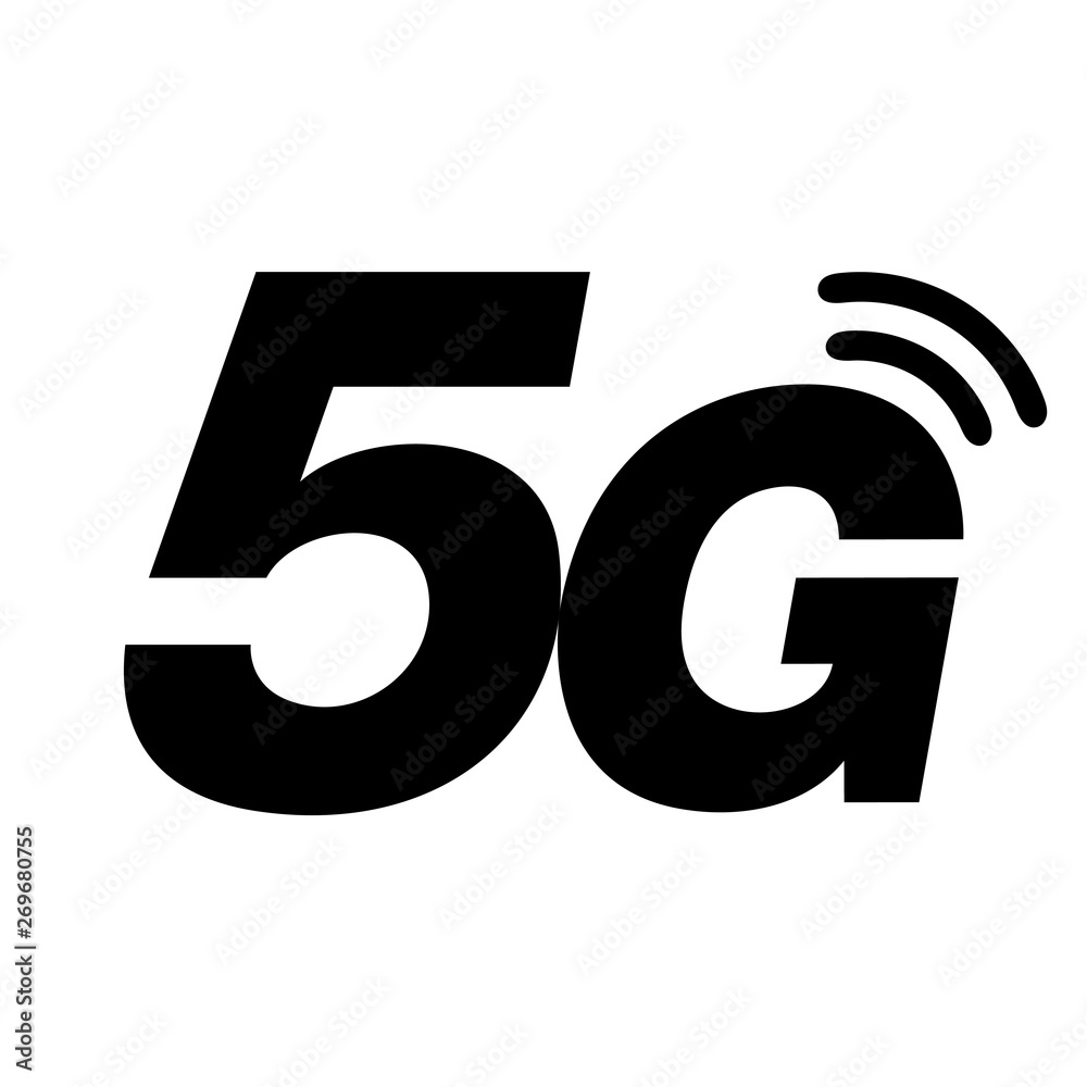 5G (fifth generation) wireless icon isolated on white background 5G (fifth generation) wireless icon isolated on white background