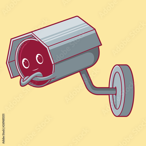 Camera spying vector illustration. Privacy, Safety design concept