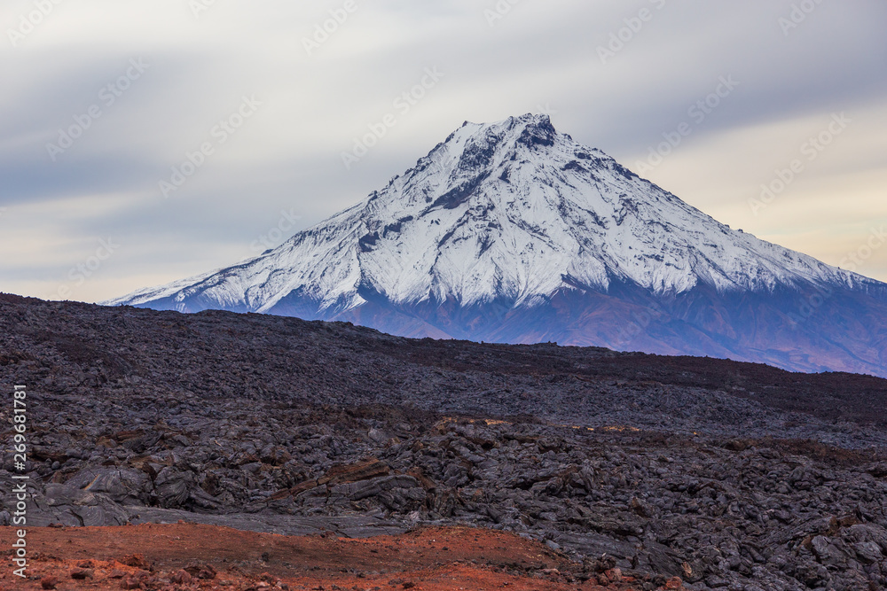 Mount Bolshaya Udina, volcanic massive, one of the volcanic complex on the Kamchatka, Russia.
