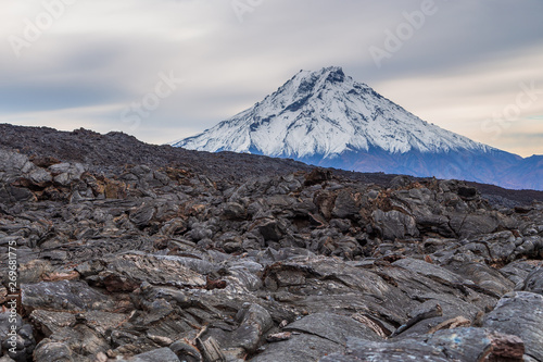Mount Bolshaya Udina, volcanic massive, one of the volcanic complex on the Kamchatka, Russia.