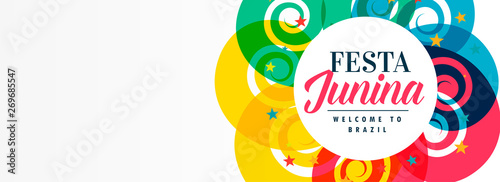 festa junina modern banner with text space