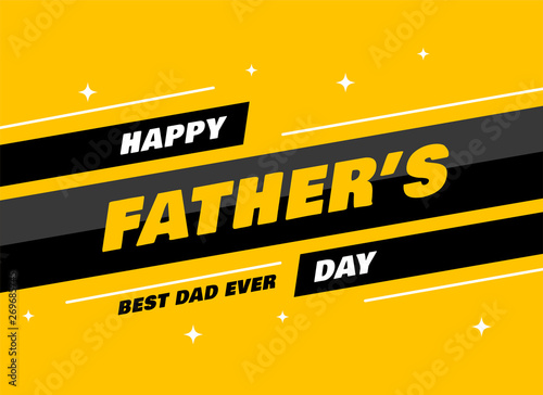 modern fathers day greeting card design