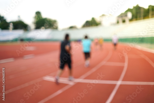 Blur problem over doing exercise sport stadium running