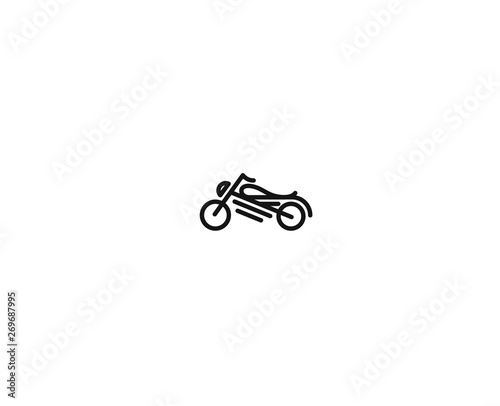 Motor Bike icon vector line art design. Vector illustration.