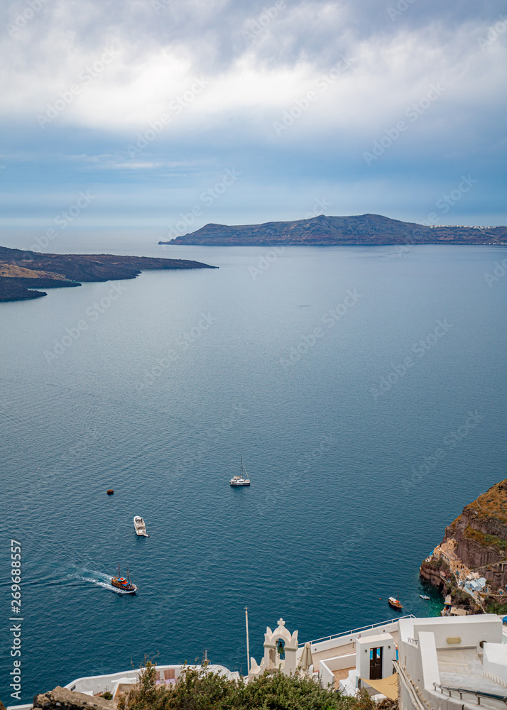 Obraz premium Santorini Island, Greece, one of the most beautiful travel destinations of the world.