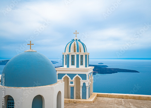 Church at Santorini Island in Greece, one of the most beautiful travel destinations of the world.