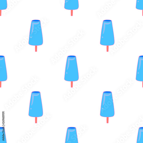Fruit ice cream seamless pattern