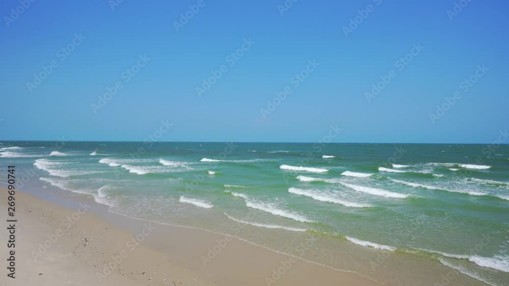 Scenic view of sea viewpoint at paradise tropical coast beach viewpoint at Cha Am beach, Hua Hin, Prachuap Khiri Khan, Thailand. Scenic view of sea viewpoint at paradise tropical coast beach viewpoint at Cha Am beach, Hua Hin, Prachuap Khiri Khan, Thailand.