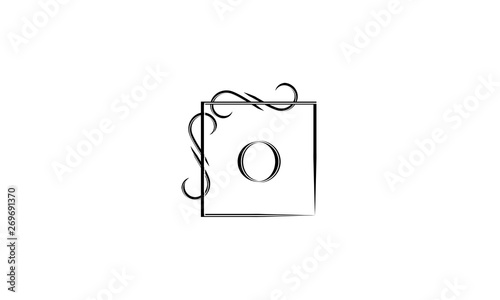 Simple and elegant monogram design template with letter. Vector illustration. 